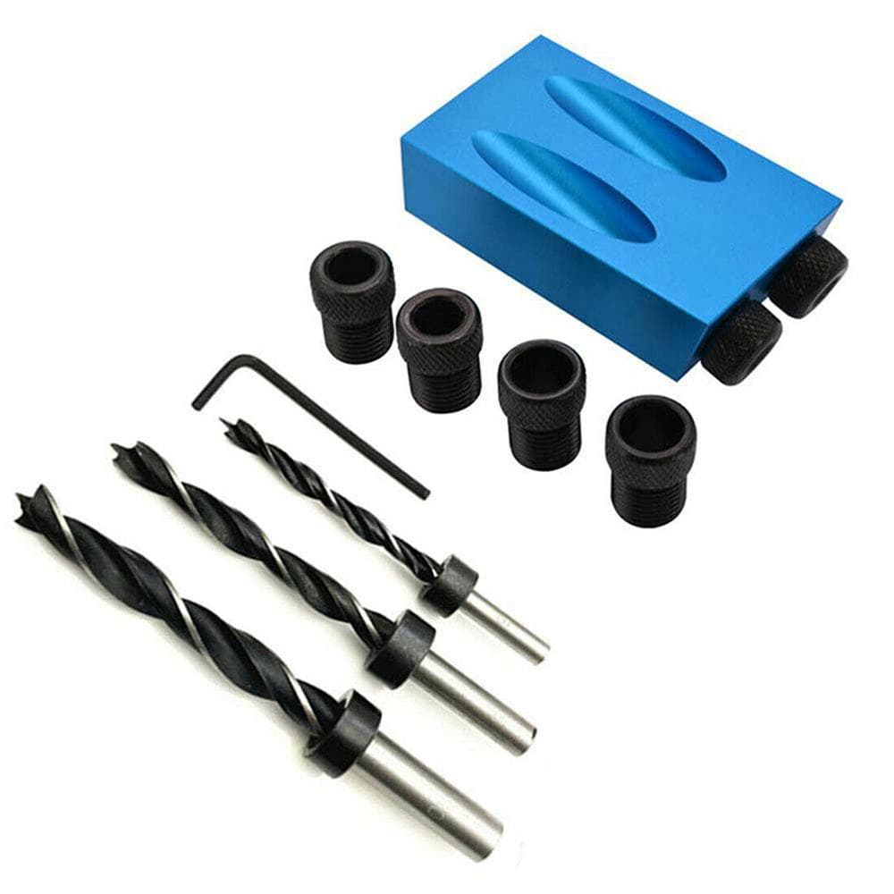 DIY Woodworking Pocket Hole Jig Drill Set Carving Tools Screw Adapter Carpenter 1 Set