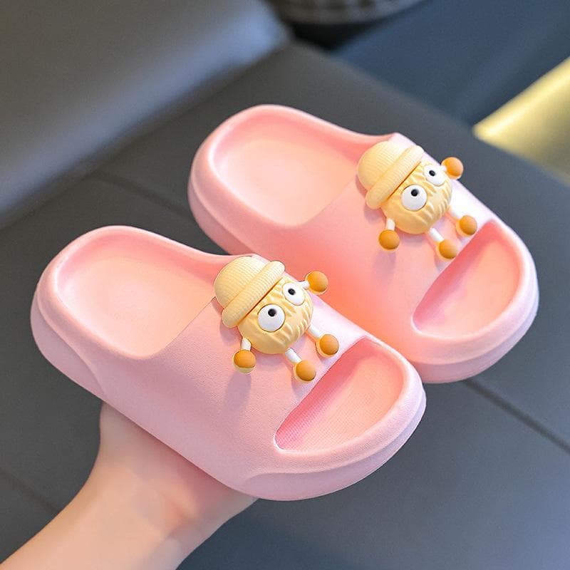 Children's Non-Slip EVA Bathroom Slippers - Thick Sole, Odor-Free, Unisex Indoor Footwear Size 26-27 (175mm) approx. 4 years pink