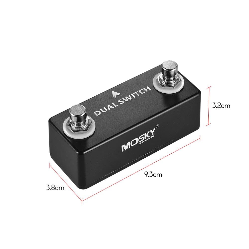 MOSKY DUAL SWITCH Dual Footswitch Foot Switch Pedal Full Metal Shell