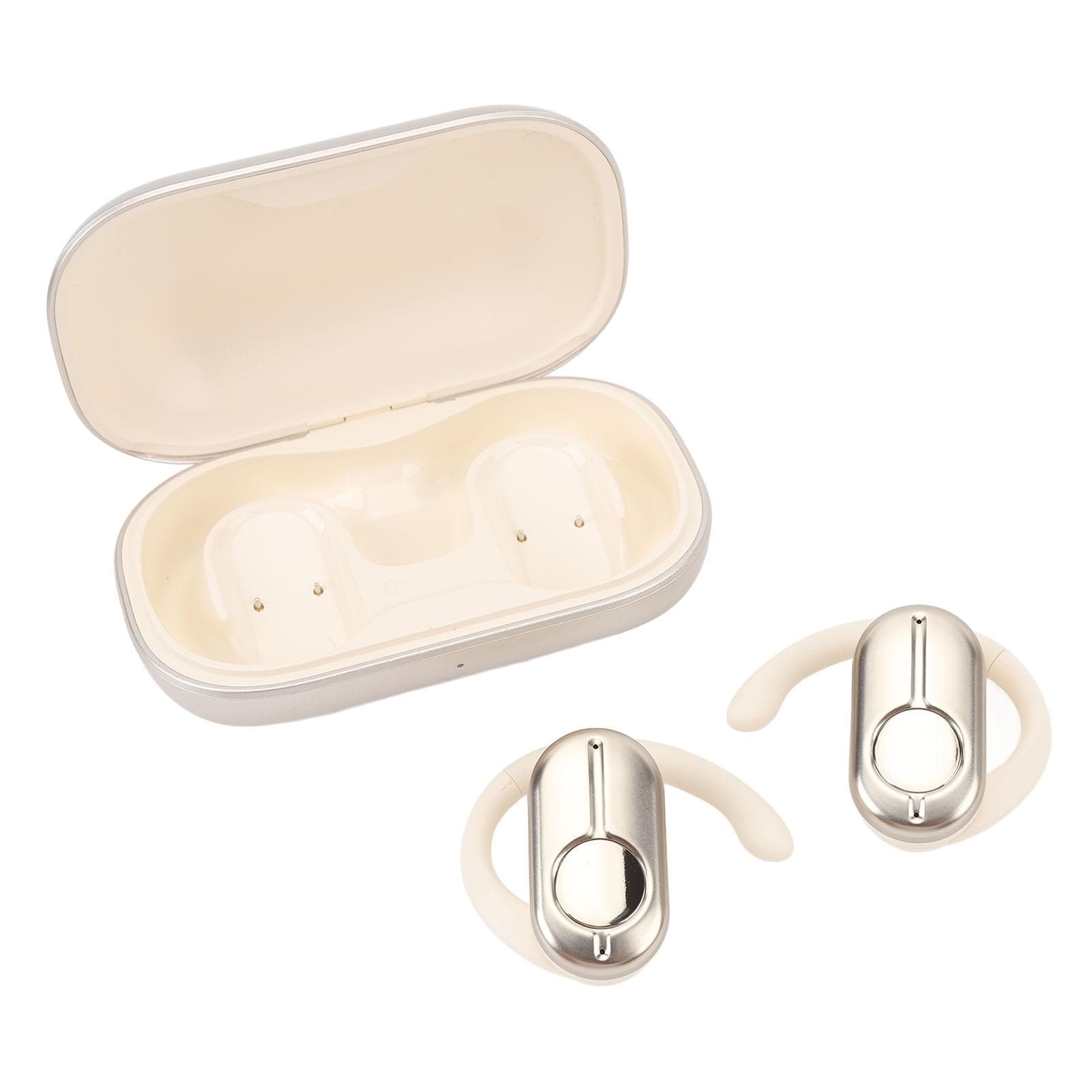 Wireless Open Ear Headphones Bluetooth 5.3 OWS Dual Mic ENC Noise Cancellation IPX4 Waterproof Air gold