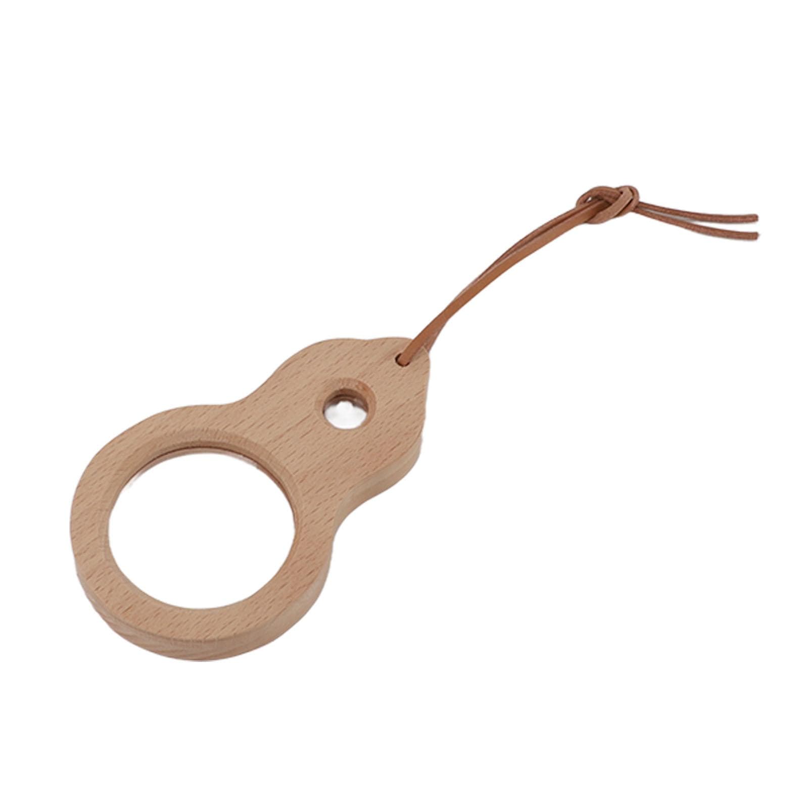 Wood Magnifying Glass Small Portable Smoothing Sturdy Multi Purpose Wooden Magnifier for Book