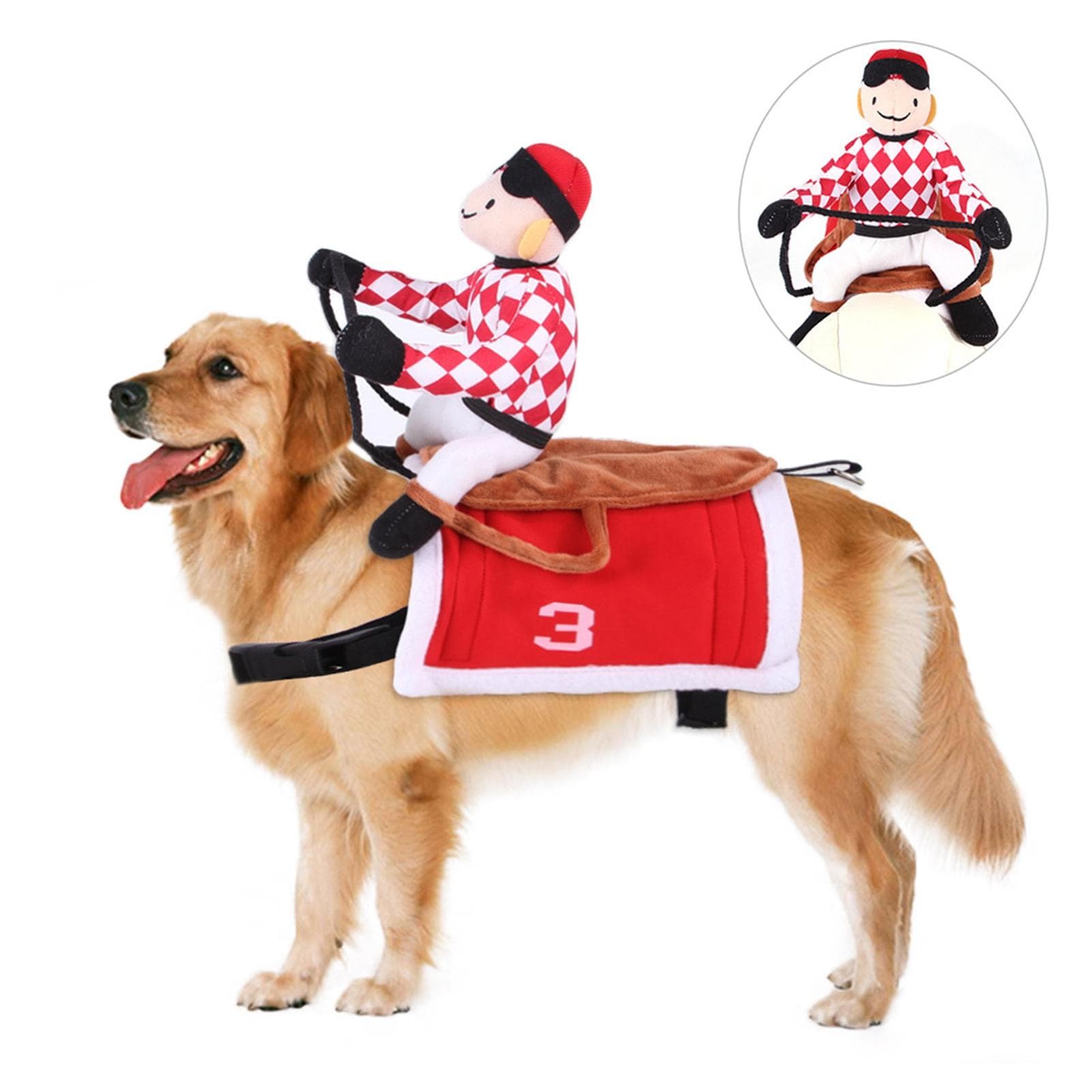 Pet Riding Costume for Xmas Saddle Knight Dog Clothes
