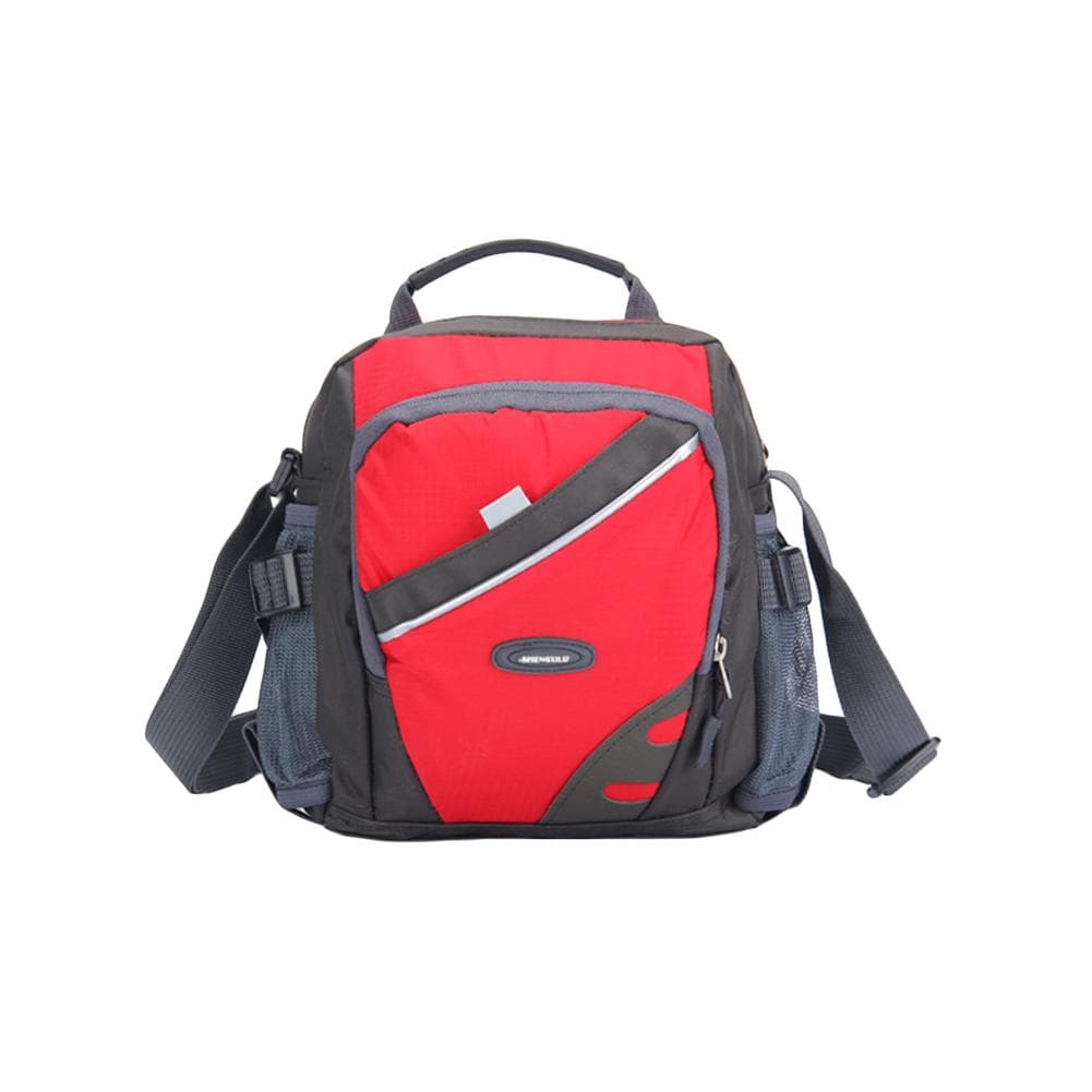 Unisex Nylon Crossbody Bag Contrast Color Zipper Multi-Pockets Shoulder Bags Handbag