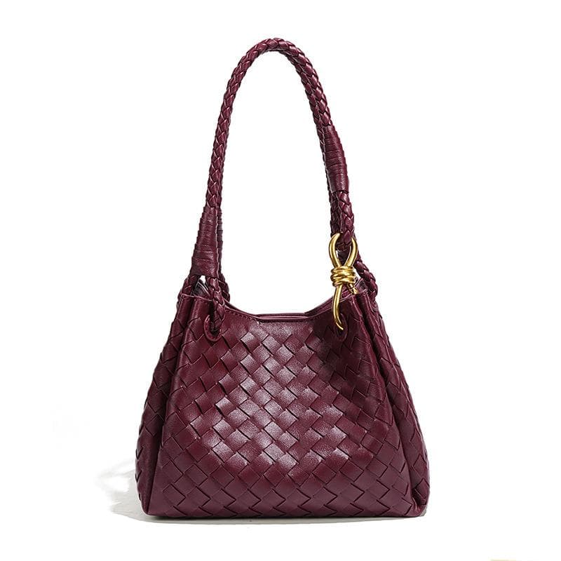 Versatile Woven Bucket Bag, Hand-held Parachute, Crossbody Women's Bag, Two-piece Set, Mother and Child Single-shoulder Underarm Bag