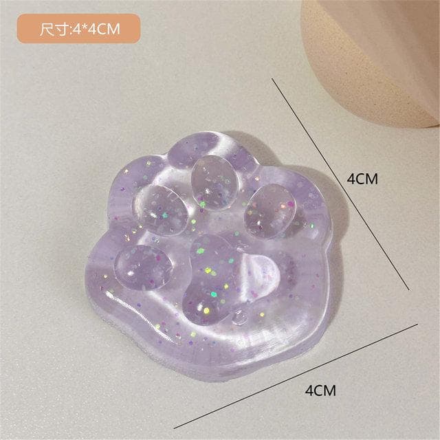 New Fidget Toy Mini Squishy Toys Mochi Ice Block Stress Ball Toy Kawaii Transparent Cube cat paw fish Stress Relief Squeeze Toy