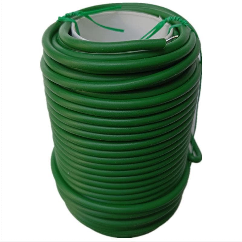 Twist Tie Plant Cable Support Twine Plastic Coated Iron Wire Tool for Garden Horticulture 3.5mm X 3.5mm X 20m / 0.14in X 65.62ft