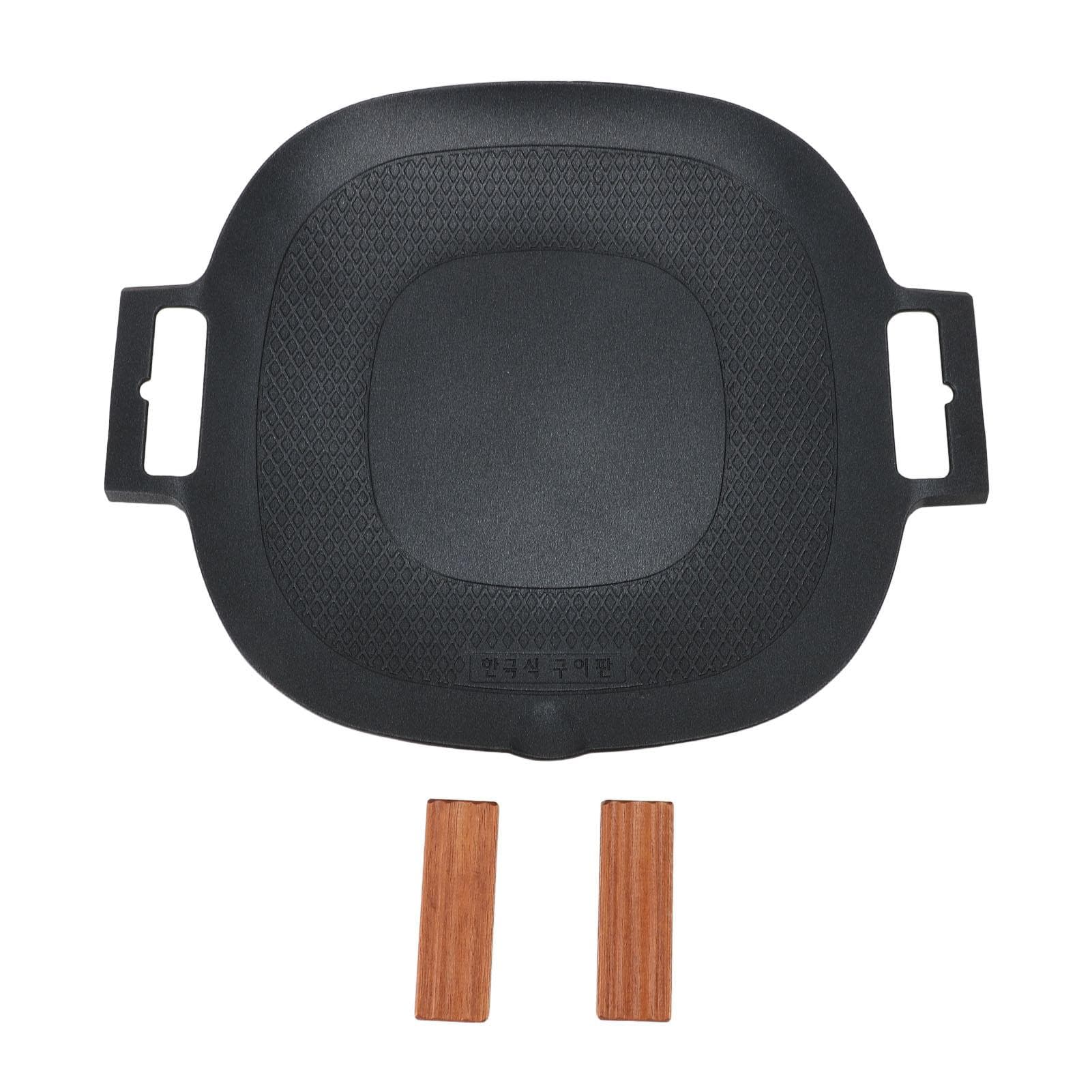 BBQ Grill Pan Anti Stick Multifunctional Uniform Heating Stovetop Grill Pan for Outdoor Camping L