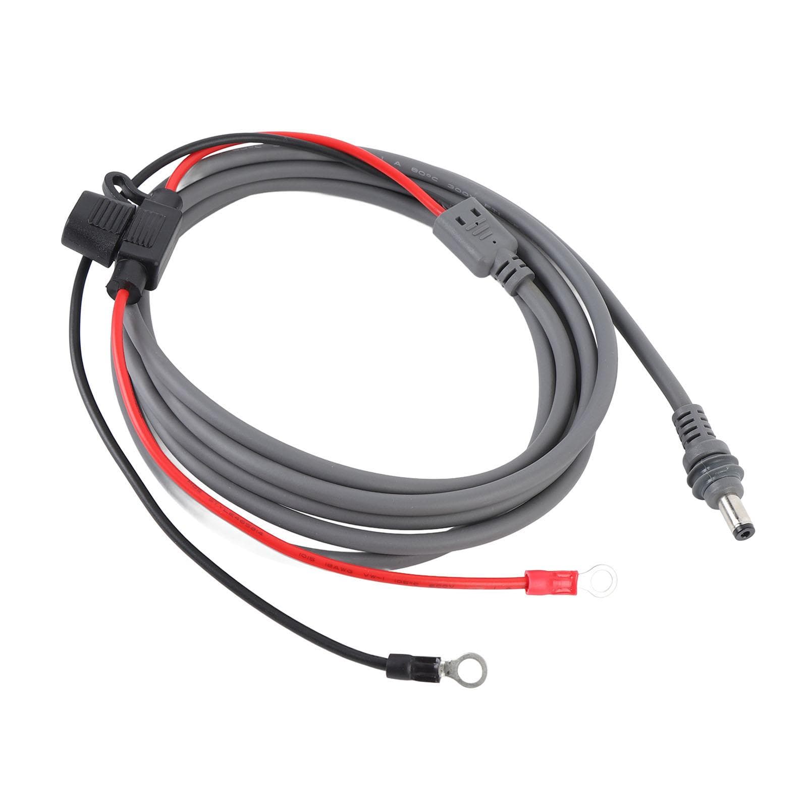 Rectangular Satellite DC Power Cable 18AWG Circular Terminal with Fusing Box 30A 16.4ft5m for Mini