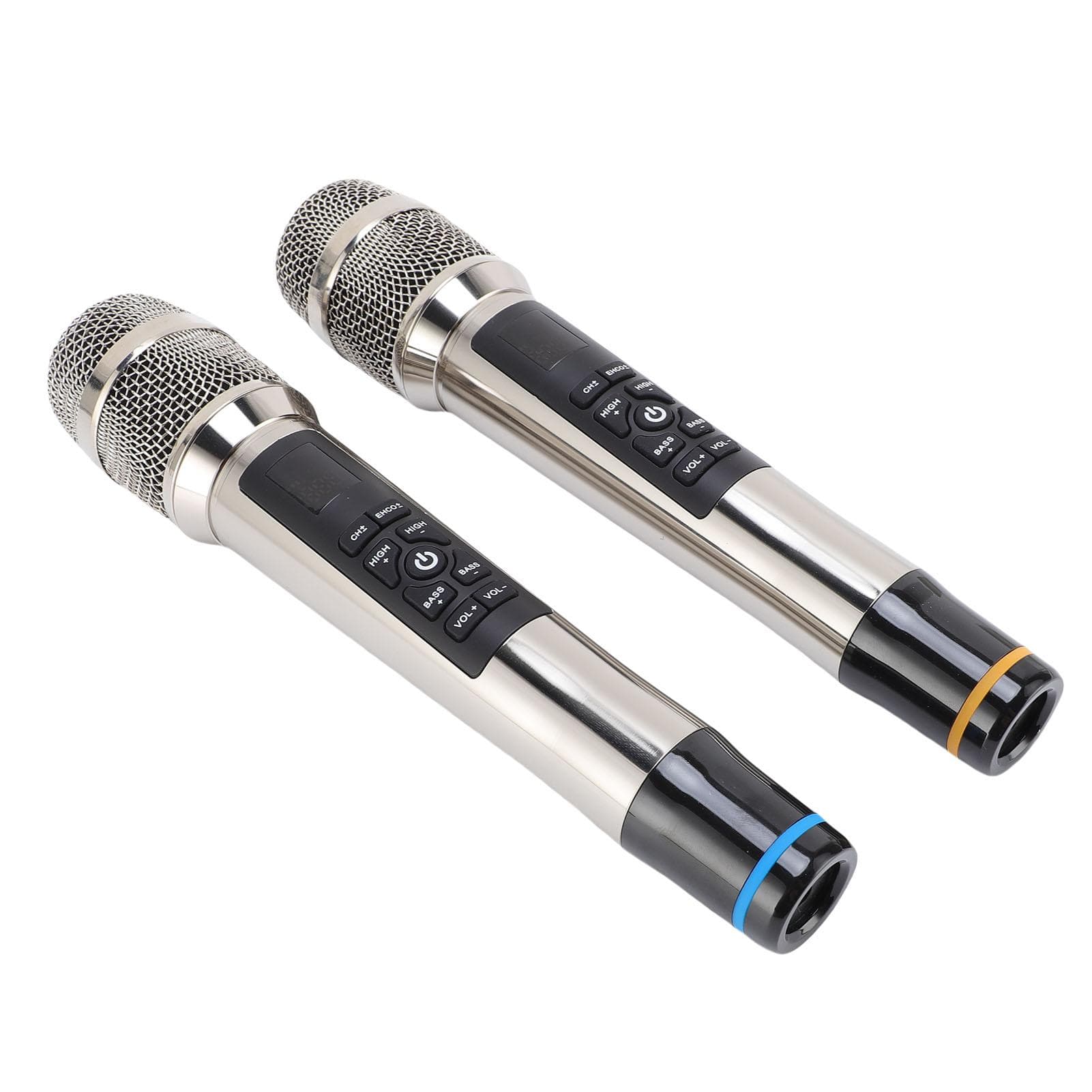 Metal Wireless Microphone with Reverb Handheld Professional Dynamic Mic Receiver Set for Home