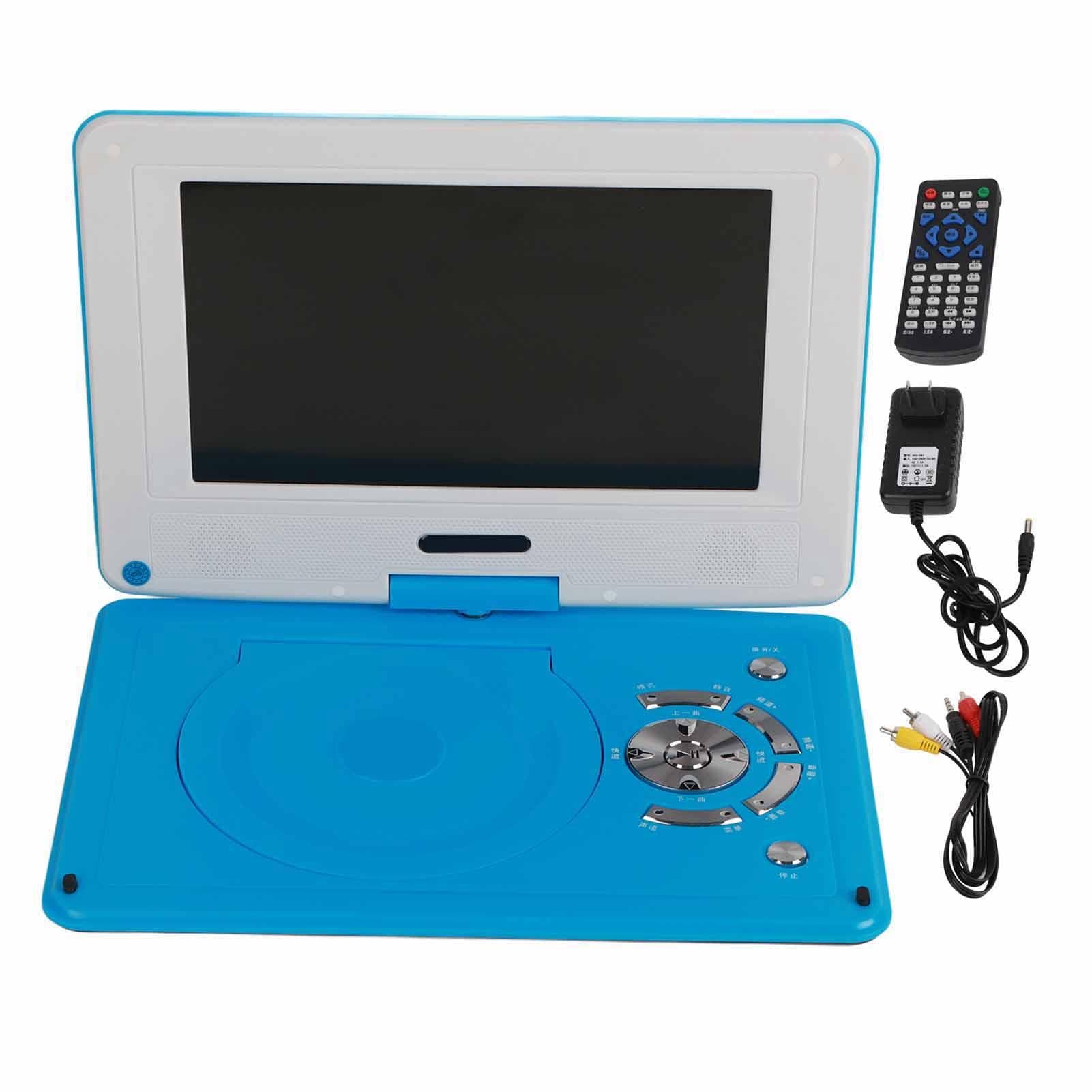 9 Inch Portable DVD Player Multifunction Full HD Car Travel DVD Player with USB Port for Travel blue