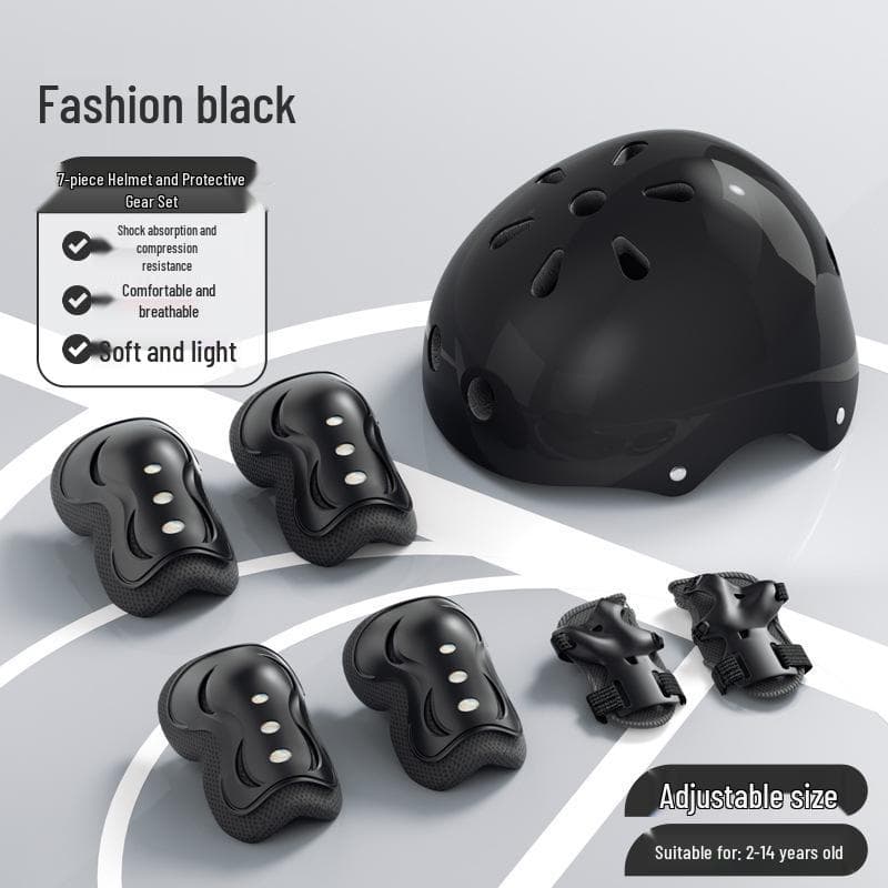 SWAY Kids Protective Gear Set: Helmet, Hip Protection for Outdoor Sports, Roller Skating & Cycling, Ages 2-15. Large Helmet [7-14 years]