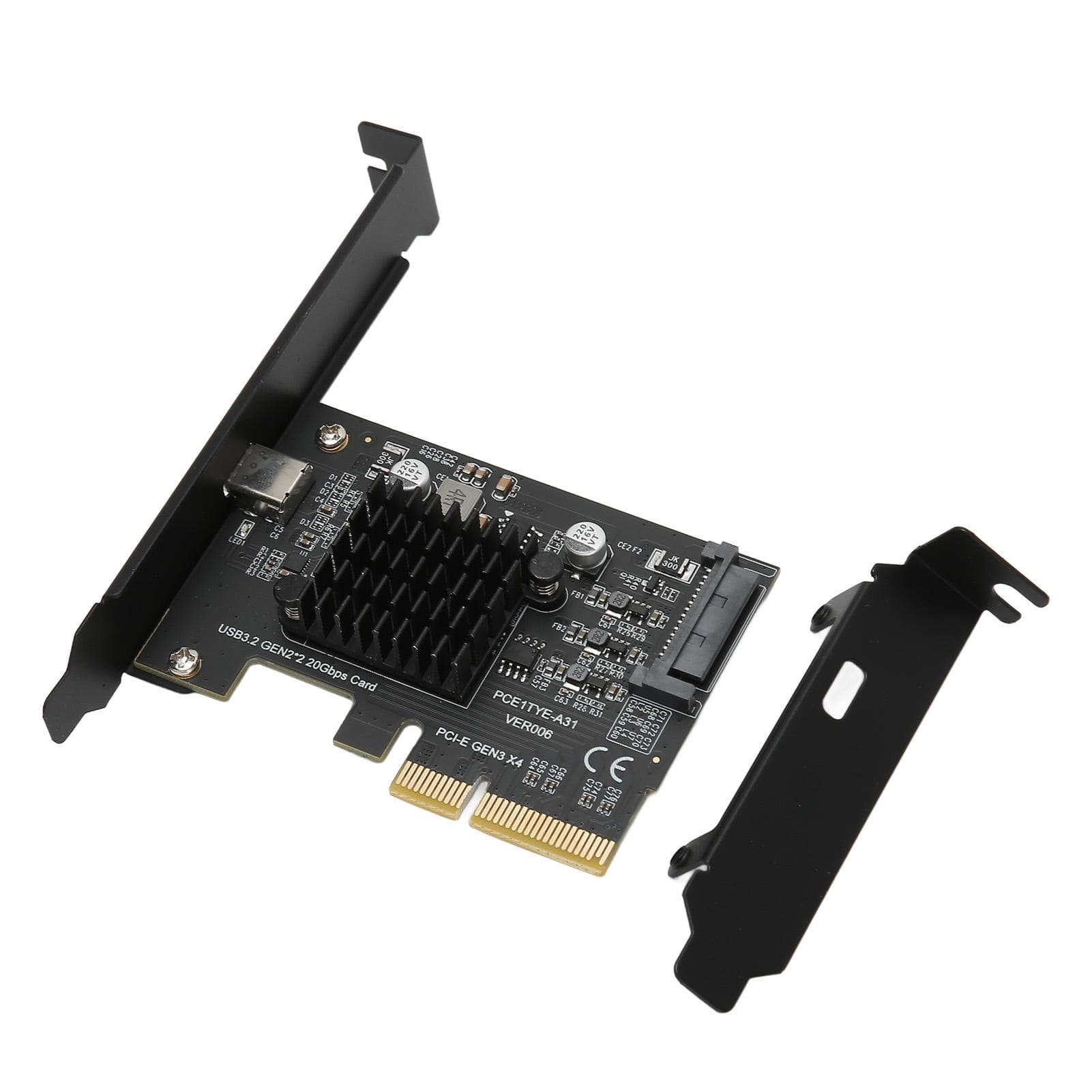 USB3.2 Expansion Card GEN2x2 20Gbps ASM3242 Chip PCI E 4X Extender Extension Card for Windows 10 11