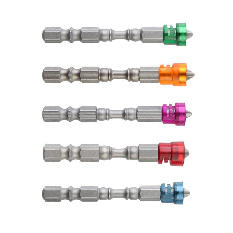 5Pcs Single Color Single Head Cross Screwdriver Bit Cemented Carbide Magnetic Electric Screwdriver