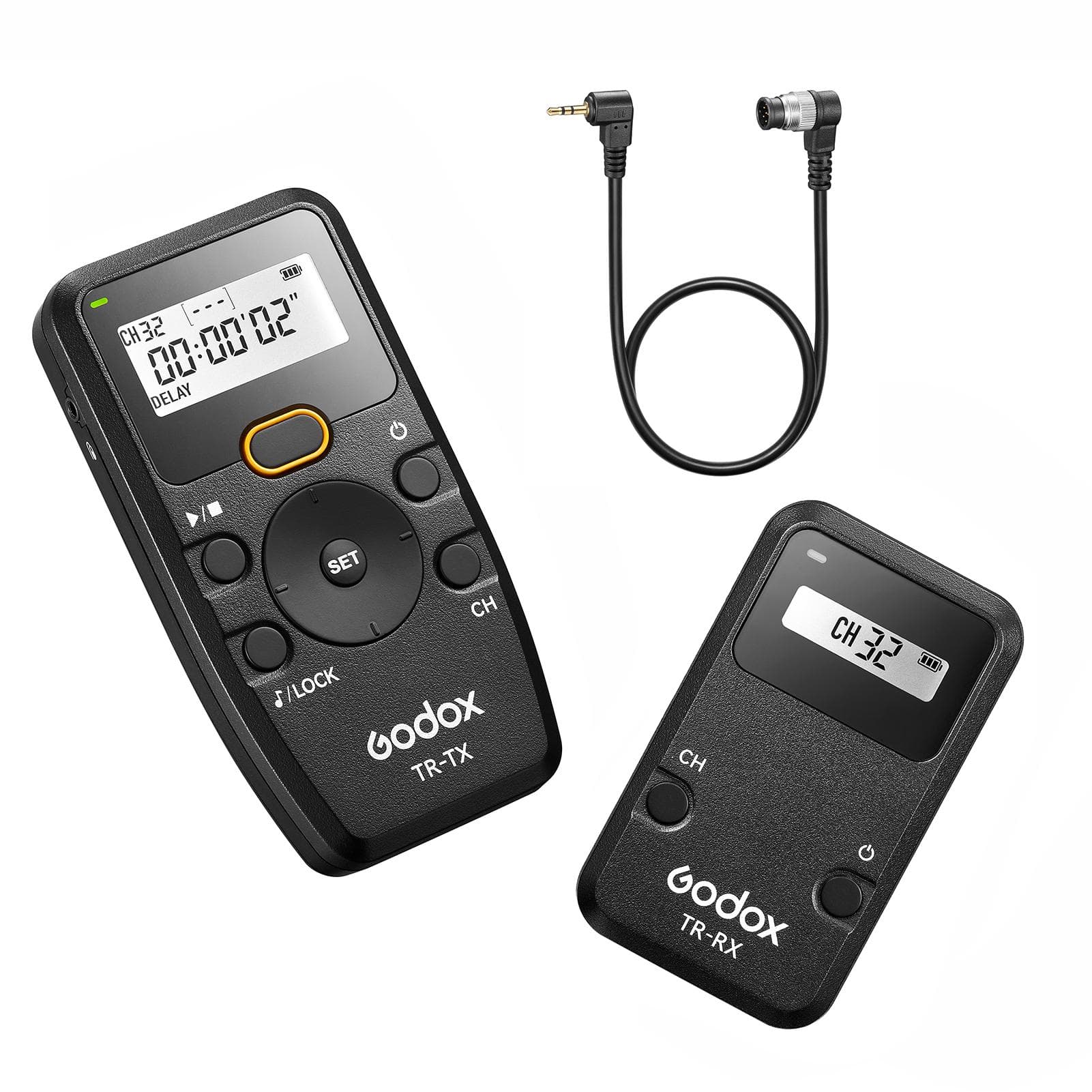 Godox TR Series 2.4G Wireless Timer Remote Control Camera Shutter Remote(Tramsmitter & Receiver) 6 TR-N1 Shutter Cable