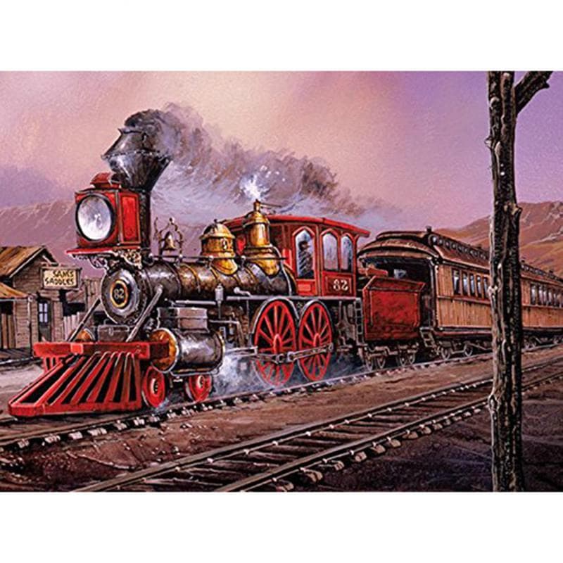 5D DIY Diamond Painting Train Embroidery Mosaic Cross Stitch Rhinestone Decor 20X30CM