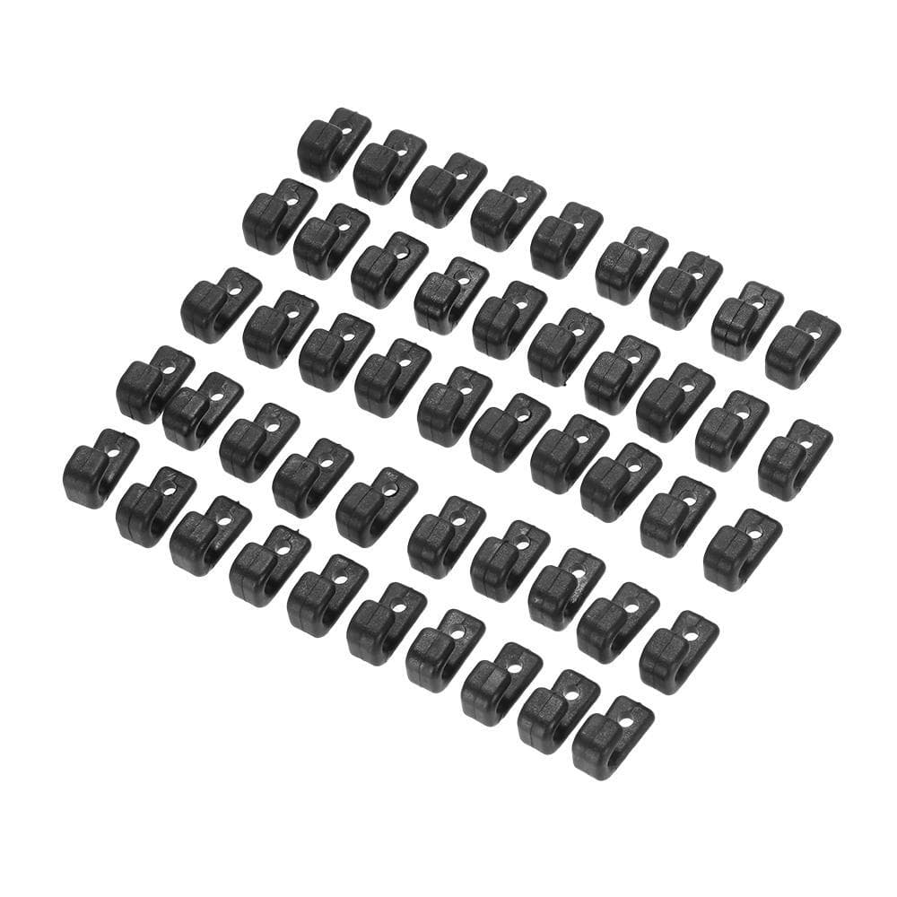 50pcs Nylon Bungee Lashing Cord Right-angle J Hooks for Kayaks Canoes Boats