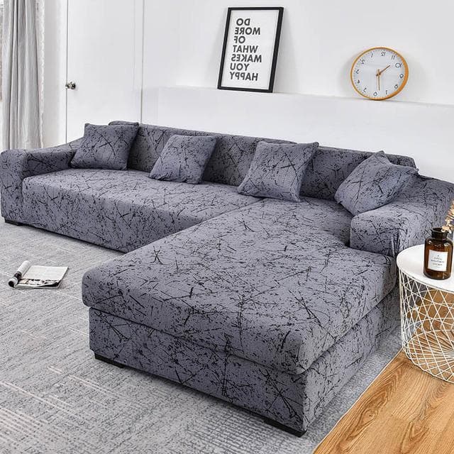 L -Shaped Corner Chaise Longue Sofa Cubre Sofa Elastic Couch Cover Stretch Sofa Covers For Living Room 3-seater 190-230cm