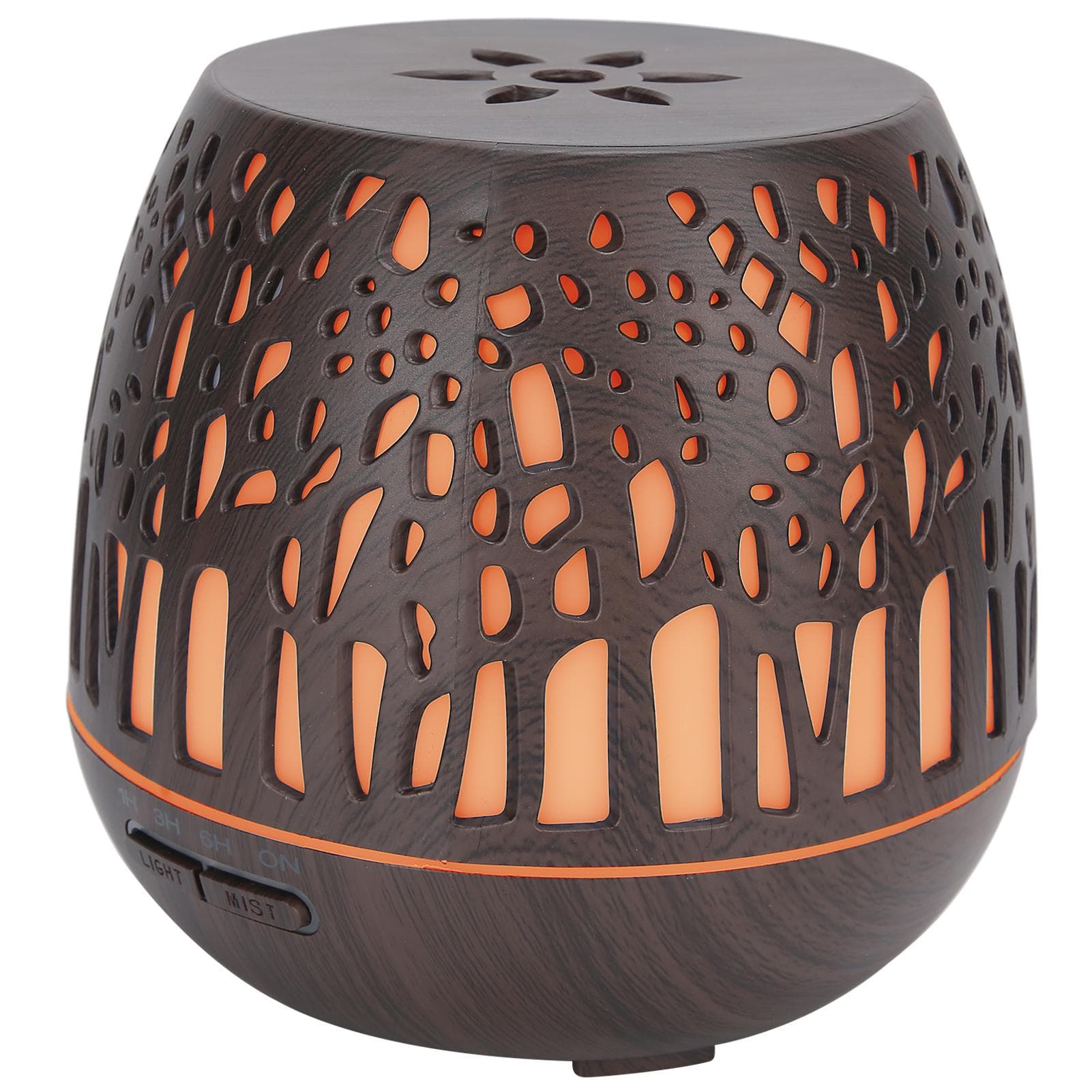 Home Office Hollow Ultrasonic Aroma Diffuser Air Humidifier with Night Light Function(110‑240V)AU EU Plug