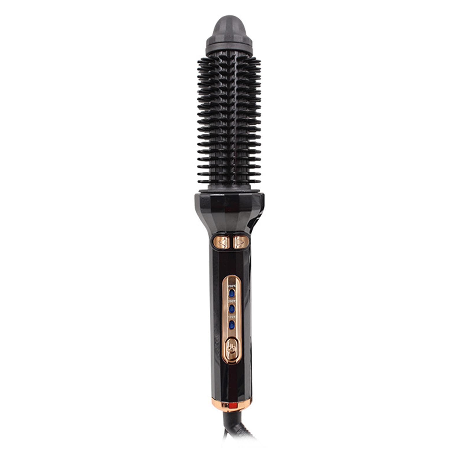 2-in-1 Hair Straightening Curling Iron Automatic Curling Iron Three-speed Temperature Hair Styling US Plug black