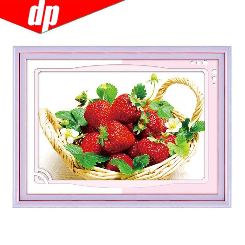 Round Rhinestone Diamond Embroidery Fruit 5d Diy Diamond Painting Handicraft Cross Stitch 20X30