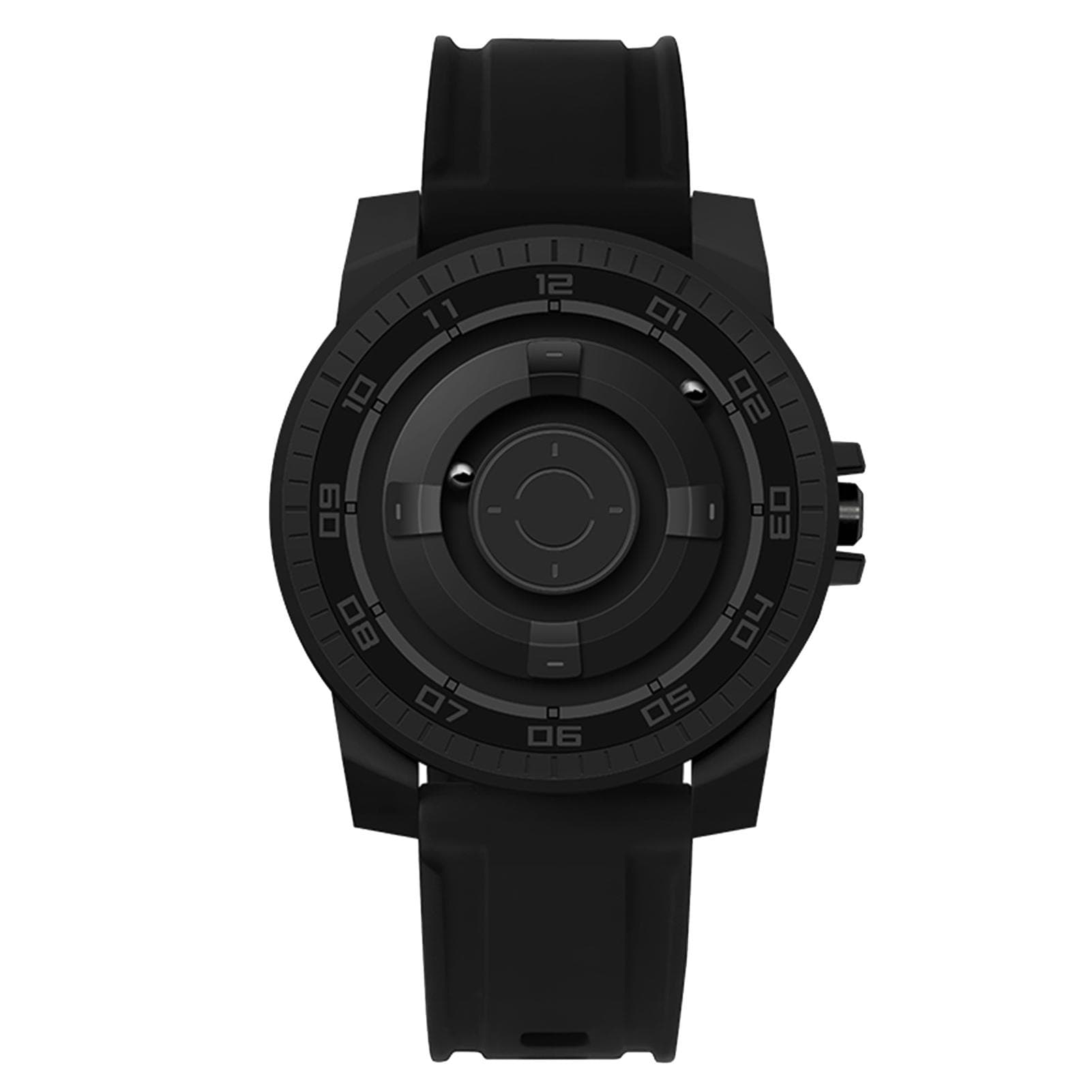 Magnetic Suspension Watch Unisex Cool Waterproof Quartz Wrist Watch for Couples with Black Shell black