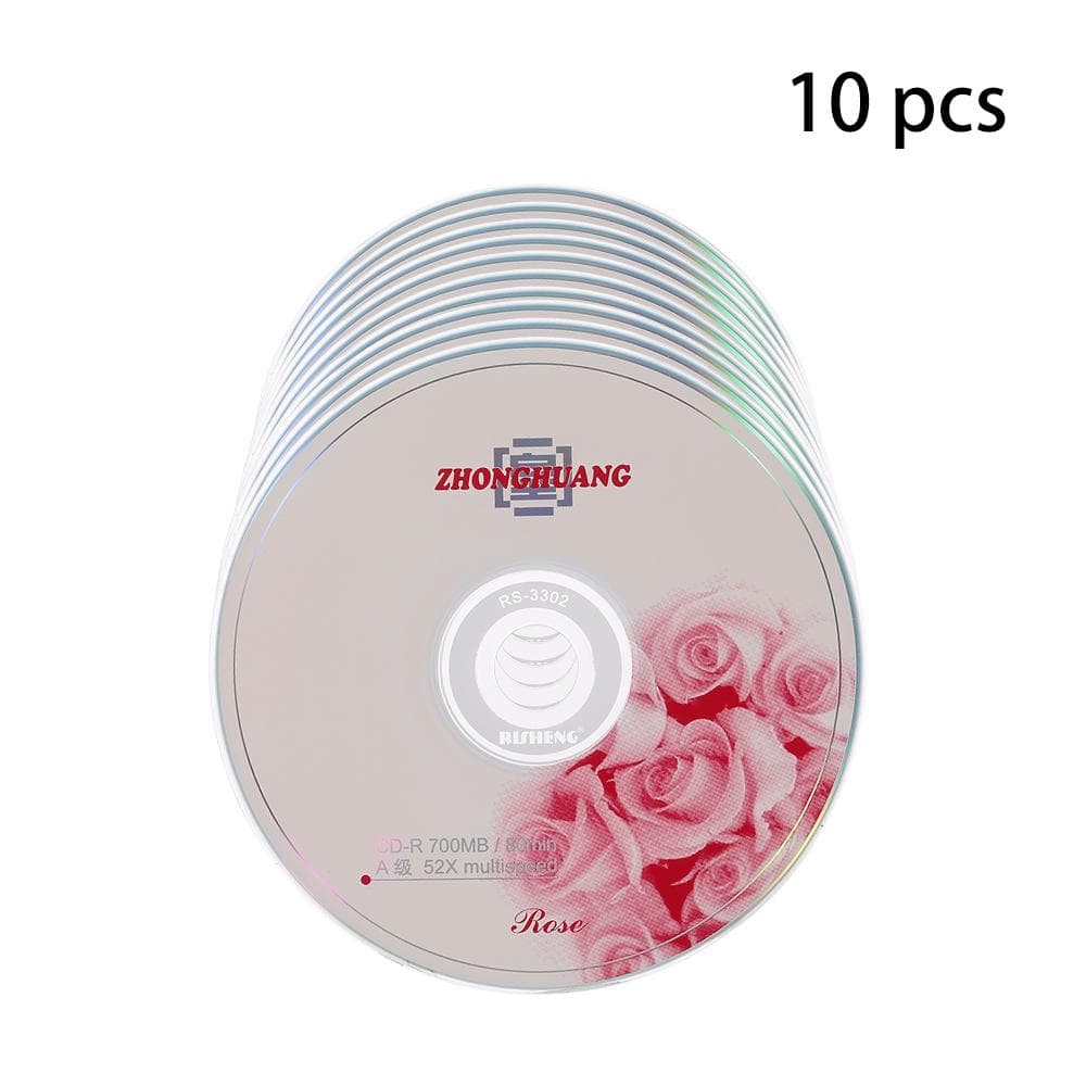 10/20/50Pcs CD-R 700MB/80min Blank Disc Grade A 52X Multispeed Music CD Disk 10pcs