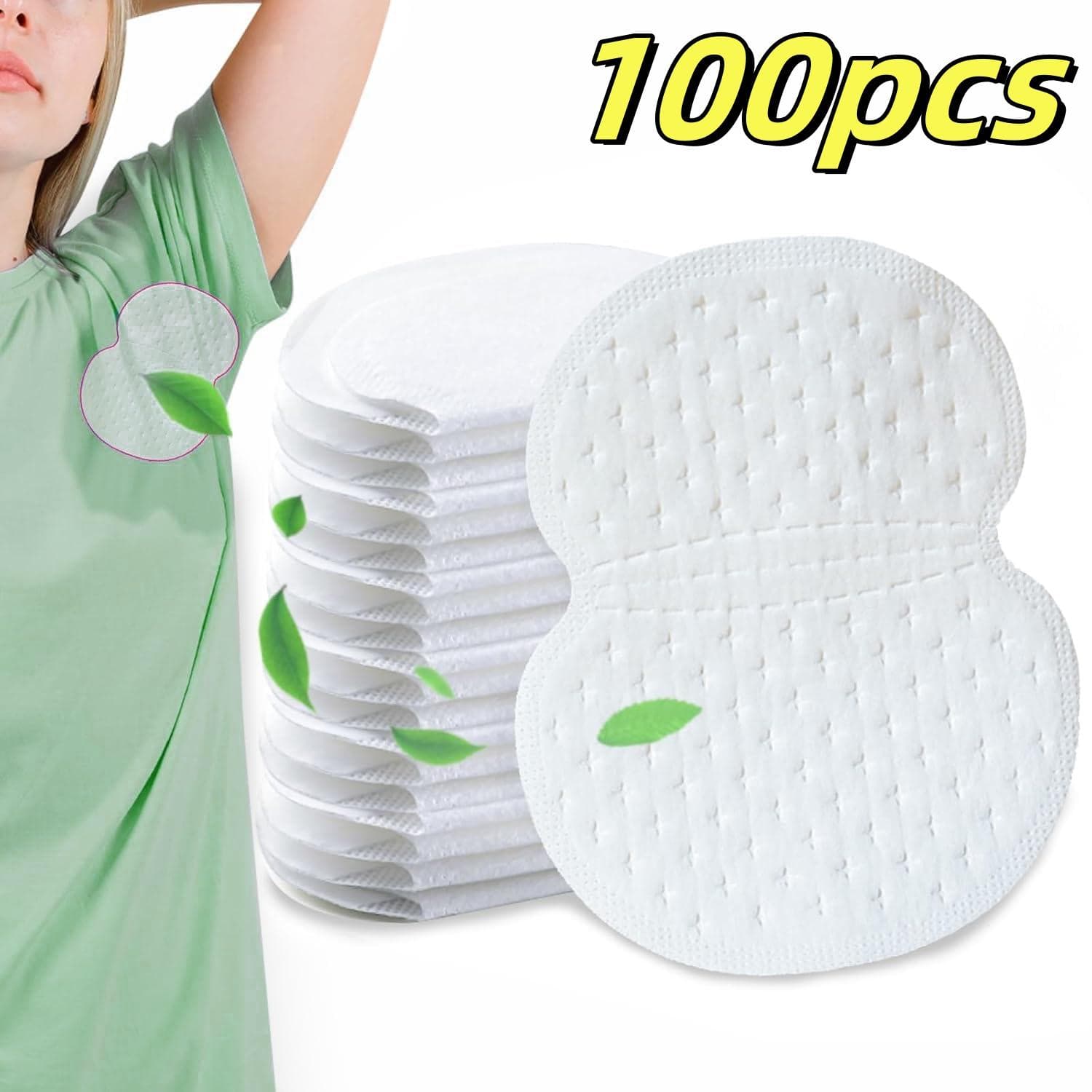 10-300Pcs Disposable Underarm Armpit Sweat Pads Sweat-absorbing Patch Summer Deodorants Non-woven Pads Breathable Ultra-thin 100pcs
