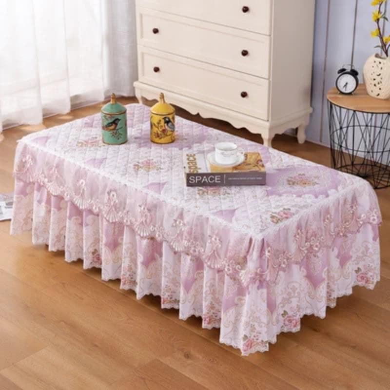 Lace Tablecloth Simple Stylish Rectangular Dining Coffee Table Cover Cloth Living Room Home Decoration European-style Dust Cover 40x50x15cm