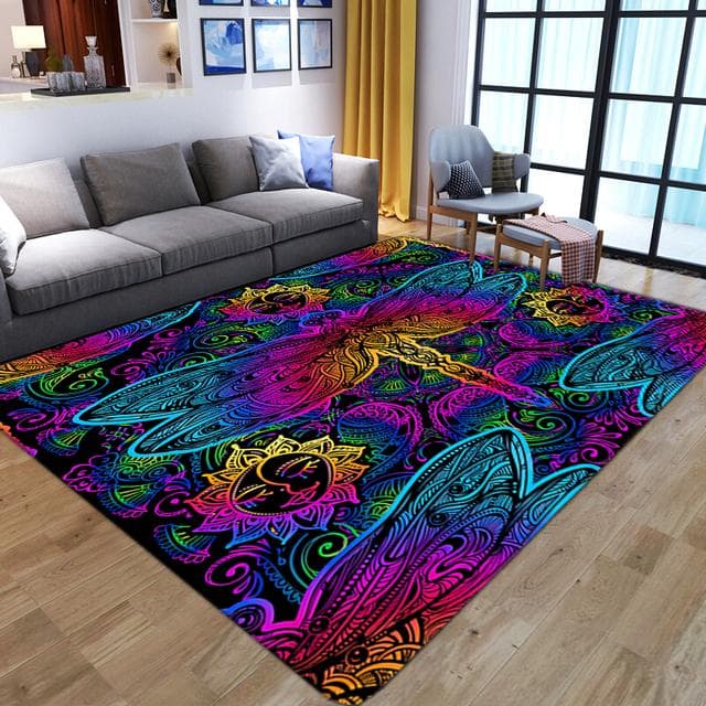Gorgeous Mandala Floral 3d Print Carpets For Living Room Bedroom Decor Carpet Soft Flannel Home Bedside Floor Mat Play Area Rugs 180x300cm