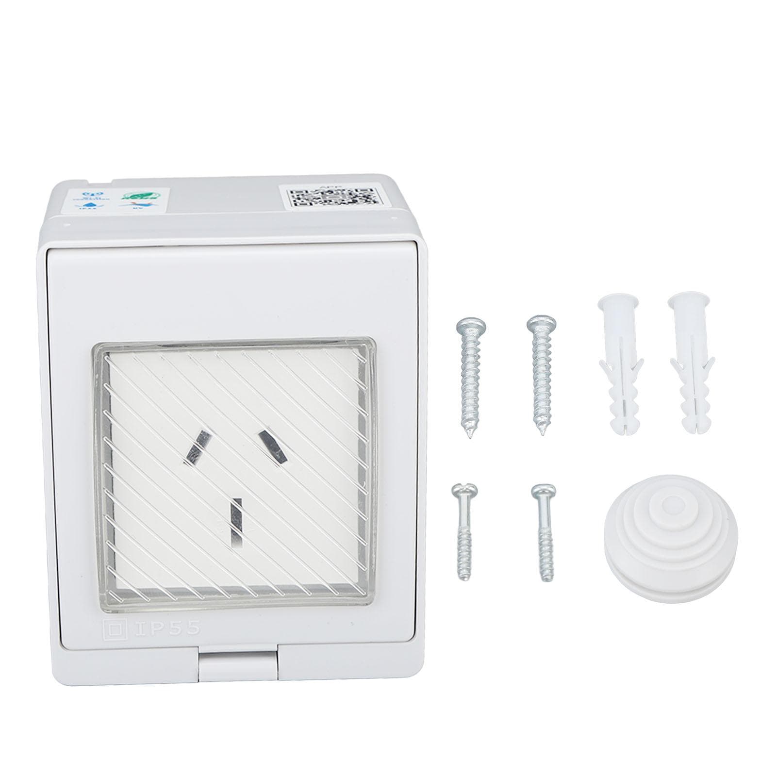 WiFi Smart Socket PC ABS IP55 Waterproof APP Remote Control Power Outlet for Bathroom Outdoor