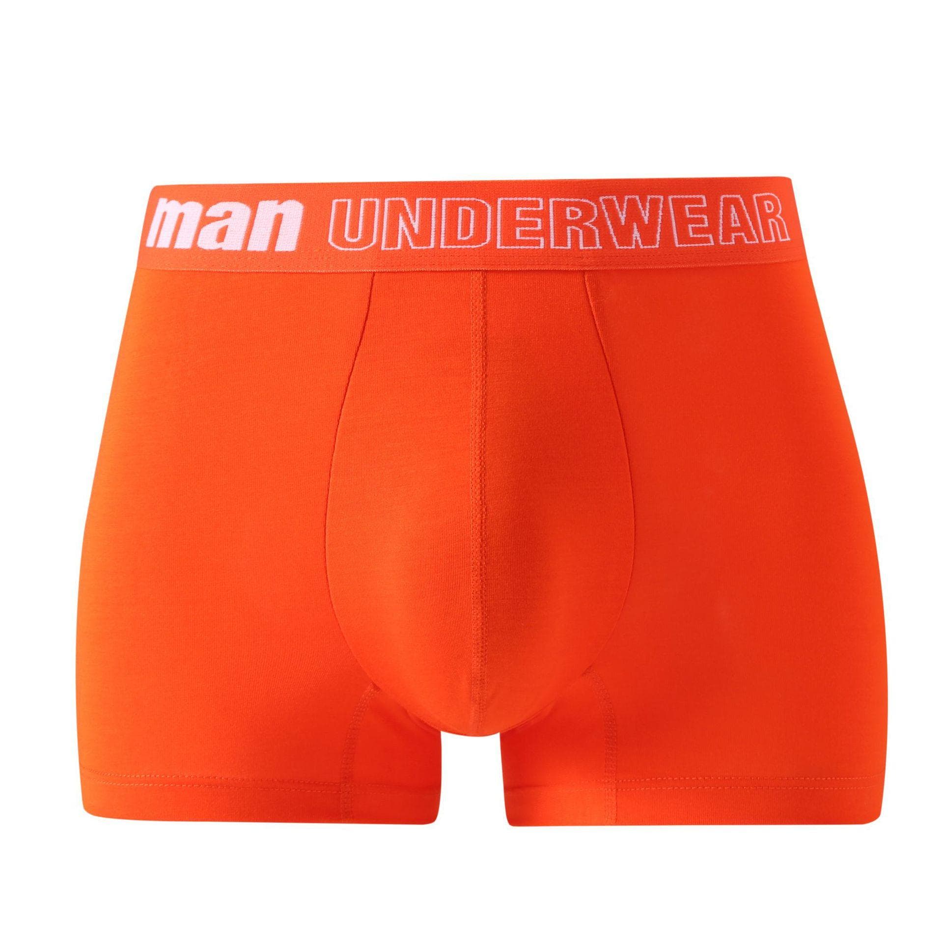 Men's Underwear Big Boxers Briefs Large Size Panties Fashion Knickers Underpant Undies M L XL 2XL 3XL 4XL 5XL 6XL 7XL 5XL orange