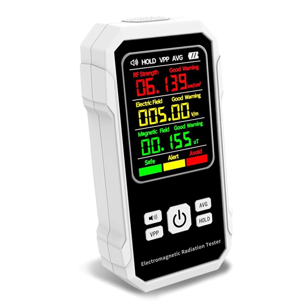 Multifunctional Electromagnetic Radiation Detector Electric Field Intensity Tester Magnetic-field white