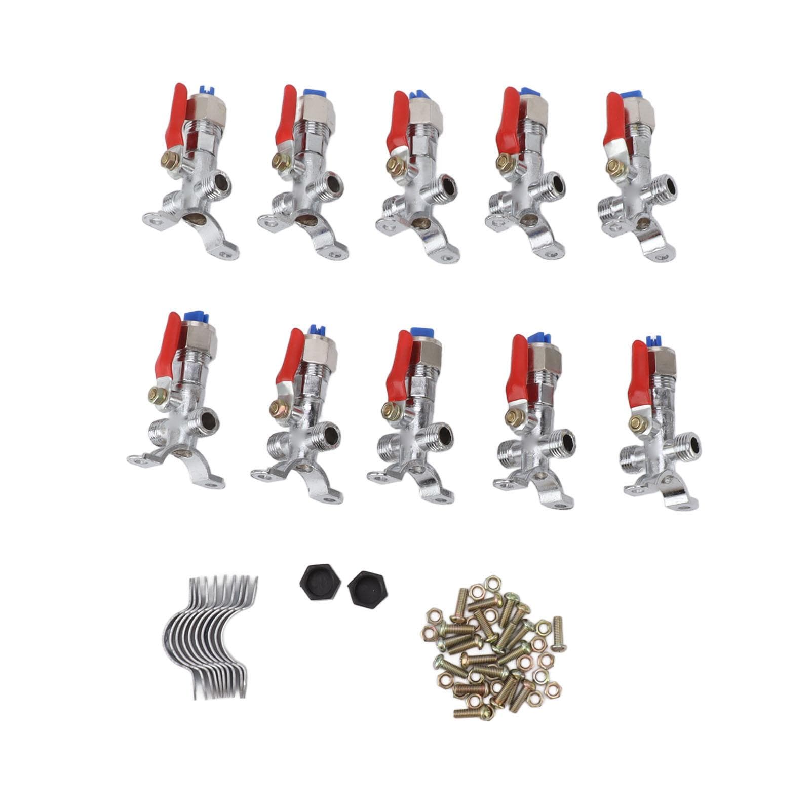 10PCS Atomizing Spray Nozzle Set Zinc Alloy Agricultural Plant Water Misting Fan Nozzle for Tractor
