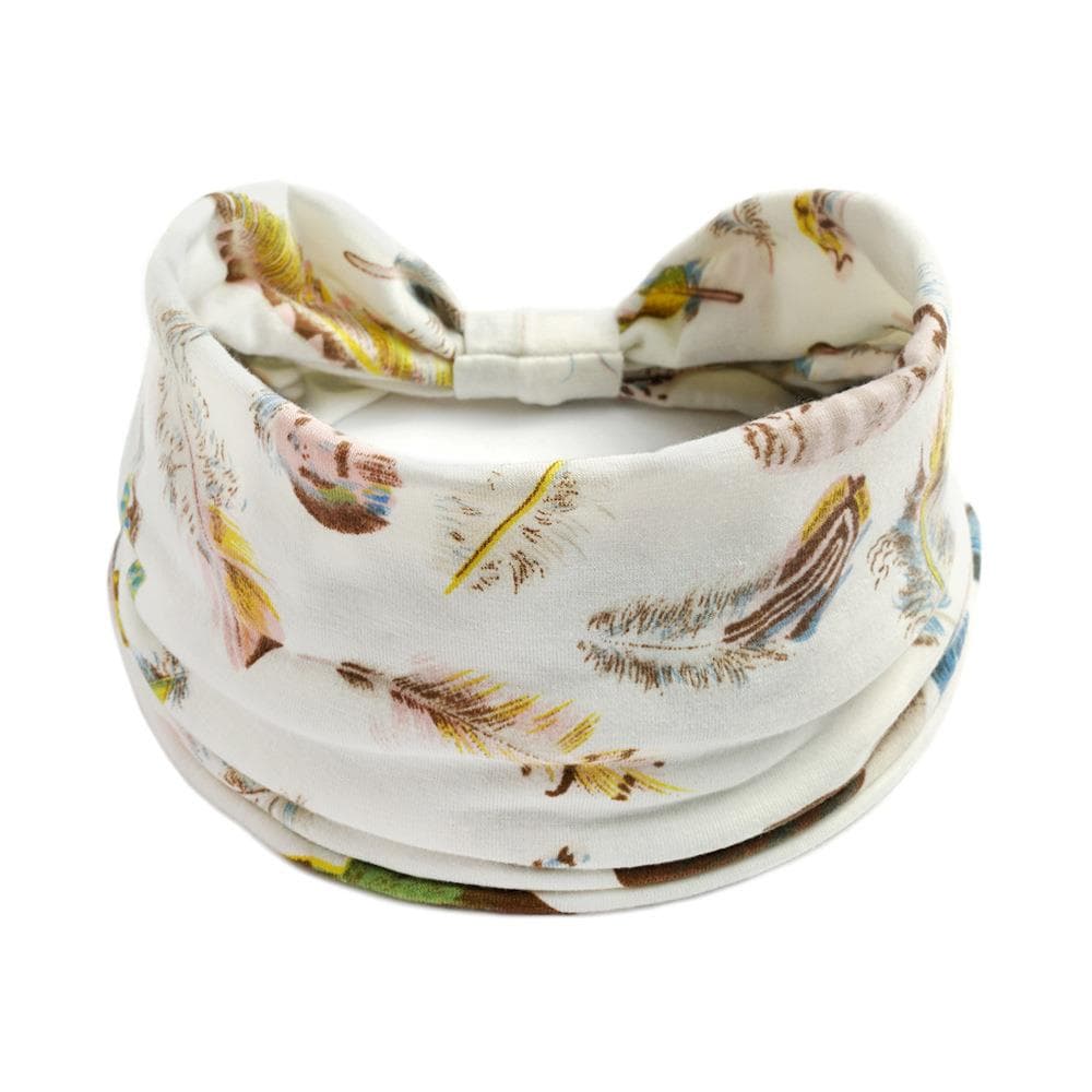 New Vintage Knot Elastic Headbands Turban Headwrap Wide For Women Girls Flower Print Cotton Soft Boho Bandana Hair Accessories 43