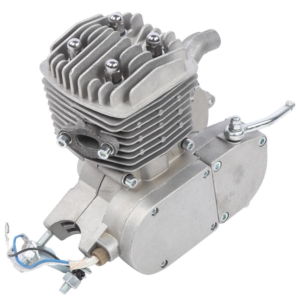 Bike Engine Handpiece 2Stroke 80CC Gasoline Engine Air Cylinder Internal Combustion Engine Silver