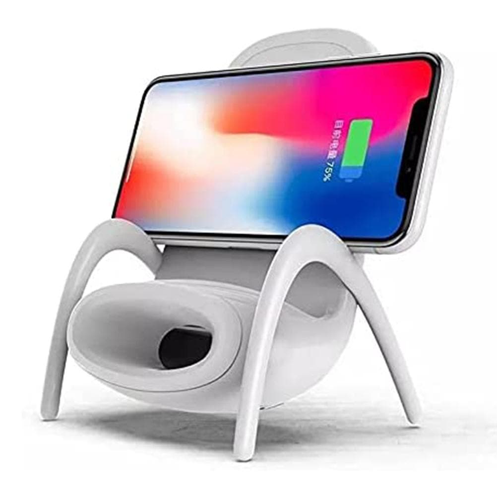 Portable Mini Chair Wireless Charger Supply Multipurpose Phone Stand Holder with Musical Speaker