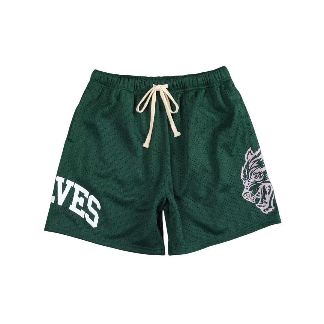 New Summer Hip-hop Men's Basketball Sports Casual Shorts 5XL green