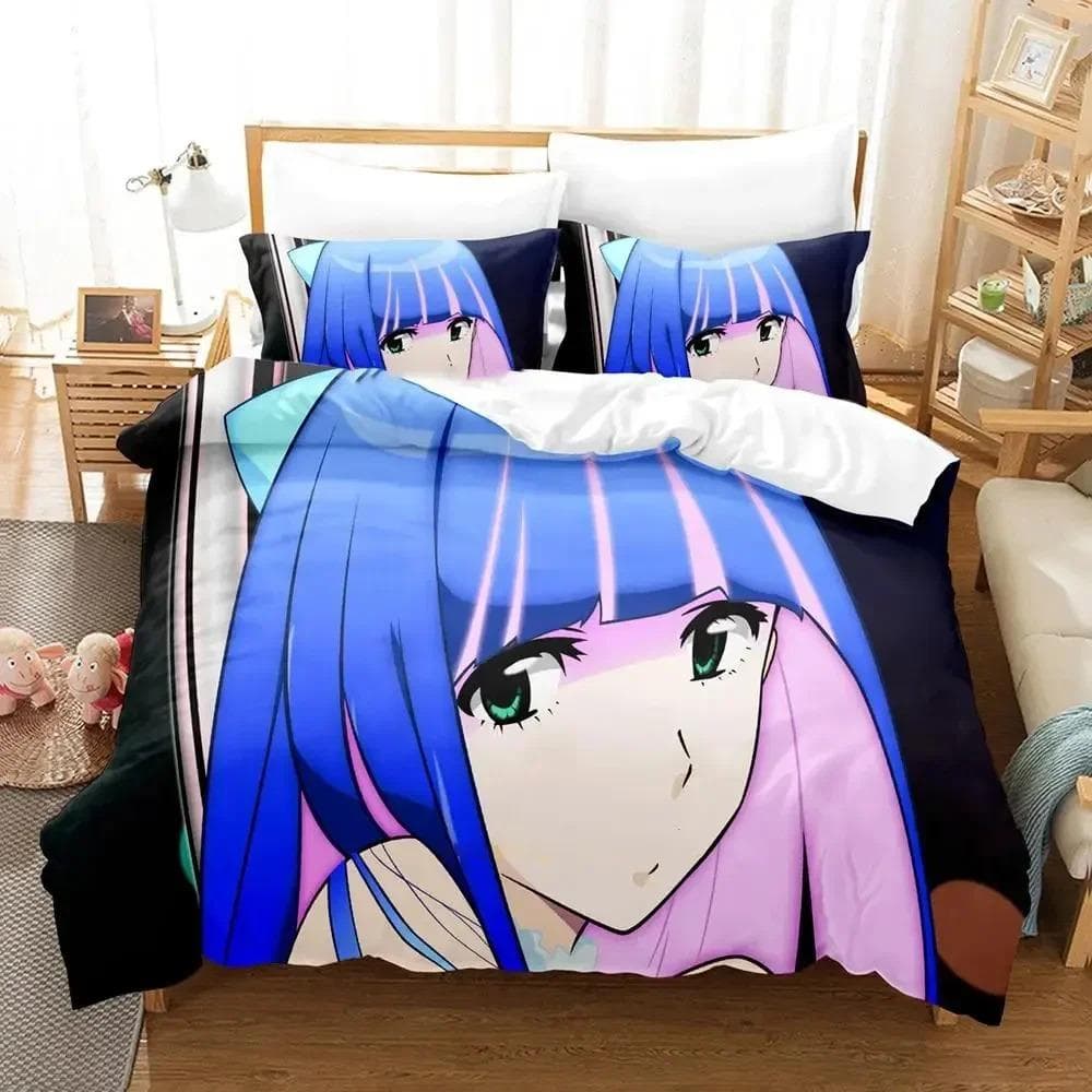 Panti ando Sutokkingu with Gātāberuto Bedding Set Boys Girls Twin Queen Size Duvet Cover Pillowcase Bed Kids Adult Home Textiles 70x133cm 2pcs