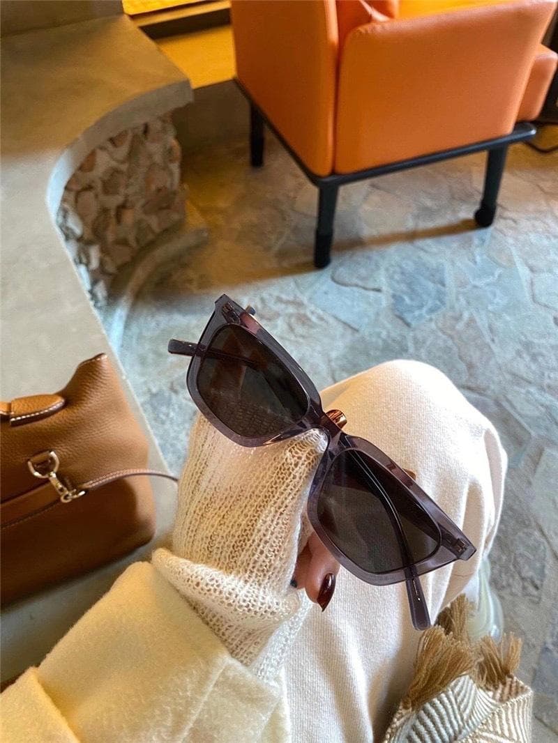 New Cat Eye Sunglasses Women Vintage Luxury UV400 Protection Fashionable Female Eyewear Trendy Shades As shown in the figu