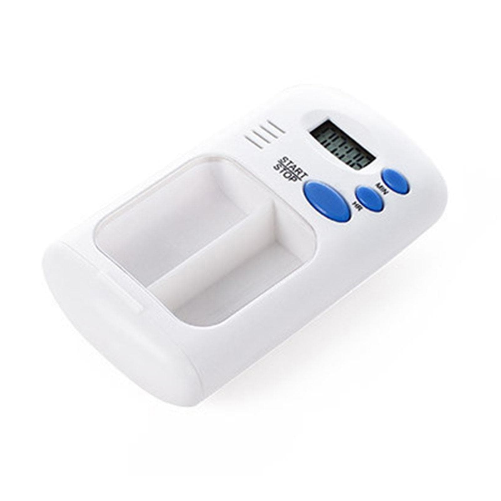 Medicine Box with Timer Double Clear Compartments Medicine Reminder Alarm for Elderly Busy People