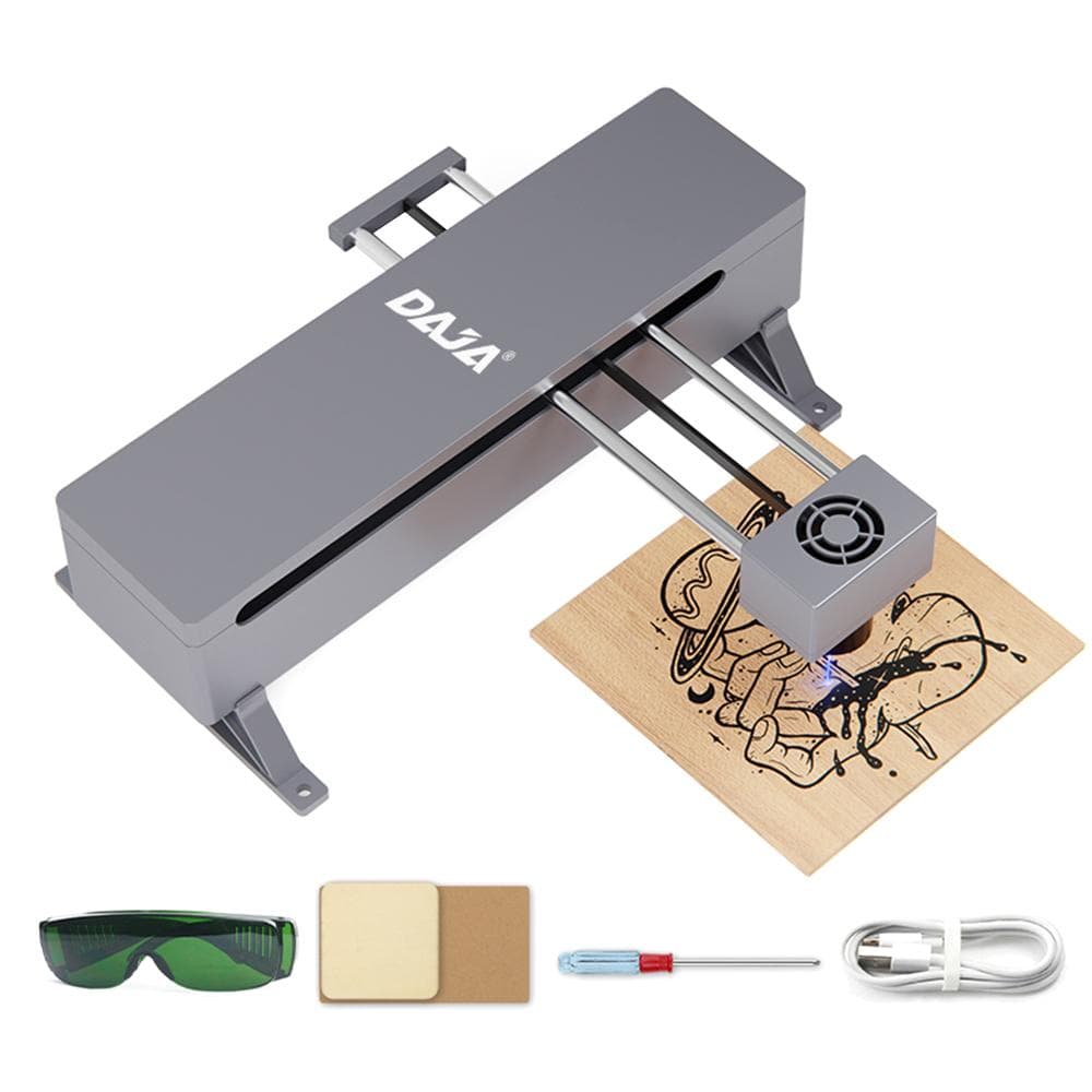 DAJA DJ7 Laser Engraver 5W  Semiconductor Laser Desktop Marking Machine with 150x150mm Work Area EU grey