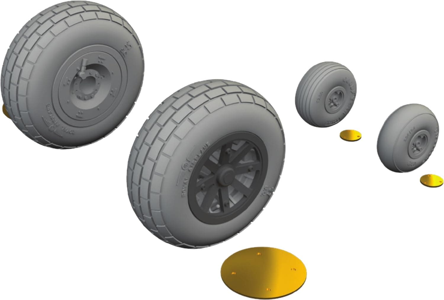 Eduard Wheel Block Tread Plastic Model Parts EDU6481136 1/48 P-40N (for Eduard) (Airplane)