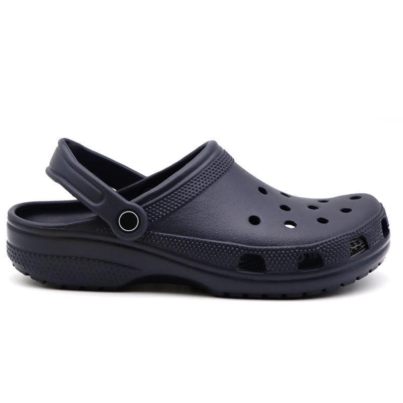 Summer Cross-Border Bestseller: Men's Classic Beach Footwear & Women's Baotou Sandals - European & American Style Garden Shoes 43/44=Men's 10/Women's 12 (Fits Slim Foot 45) dark blue