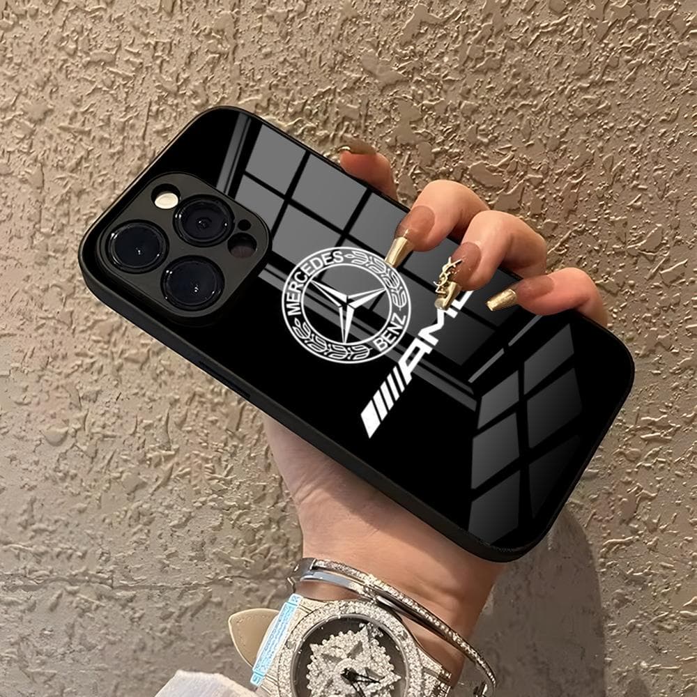 GLC GLB rastar-Cool Phone Case For IPhone 15 Pro Max 14 Pro 12 11 13 Mini X XR XS 16 Plus SE Glass M-Mercede-B-Benz-A-AMGS Back iPhone12 ProMax