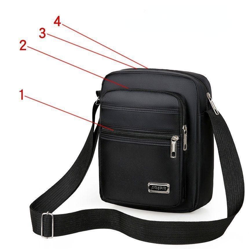 Men Crossbody Bags Male Nylon Shoulder Bags Boy Messenger Bags Man Handbags for Travel Casual Large Satchel Grey One Size black