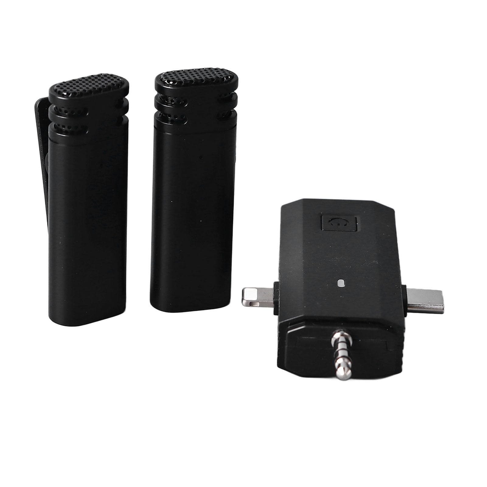 Wireless Lavalier Microphone System 3 in 1 Universal Receiver Noise Reduction Wireless Lavalier