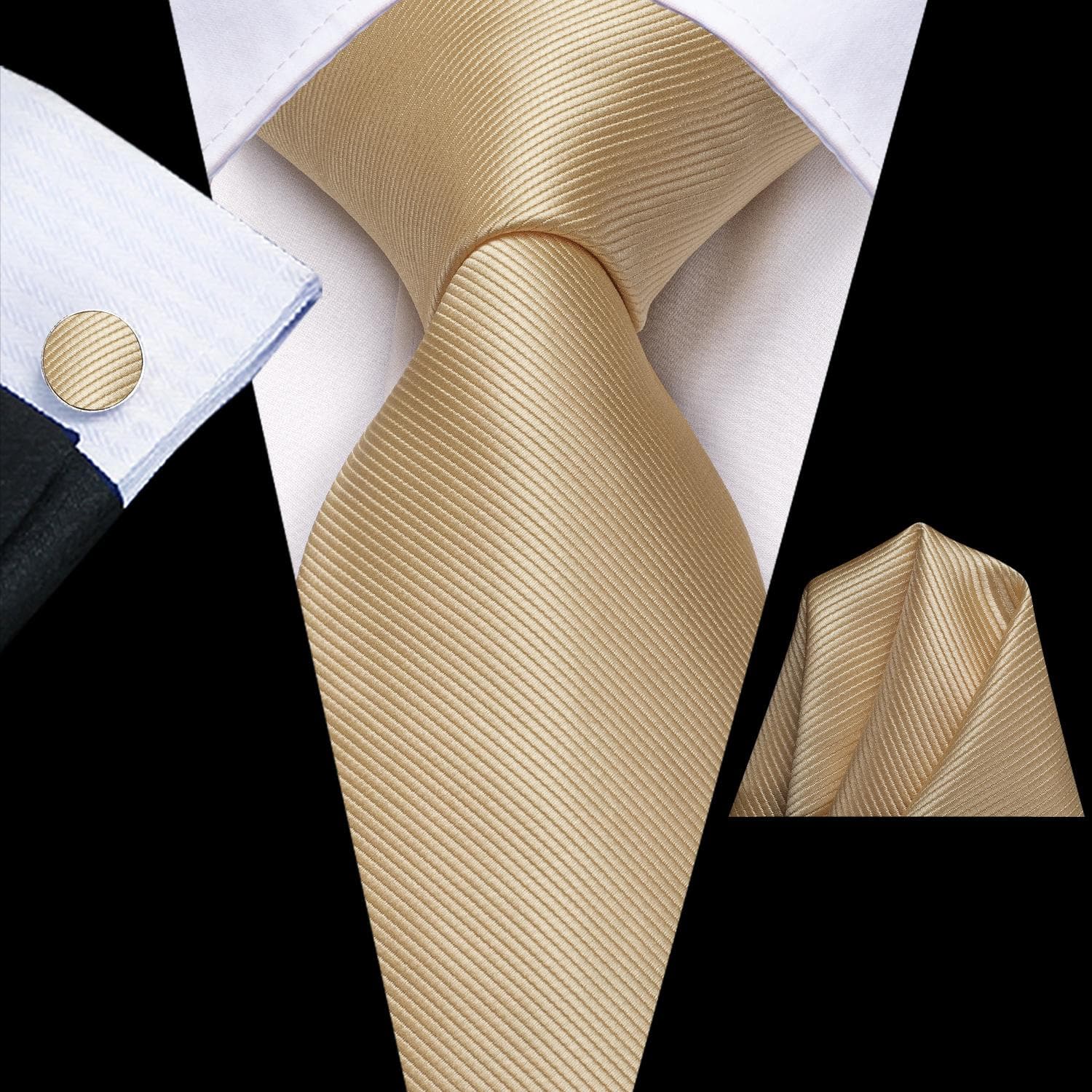 Hi-Tie Ties for Men Silk Tie Sets Pocket Square Cufflinks Wedding Formal Business Party Mens Tie Sets N-3713