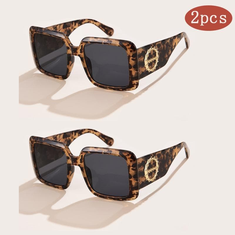 1/2pcs Luxury Square Sunglasses For Women Men Oversized UV400 Protection Fashion Brand Design Outdoor Driving
