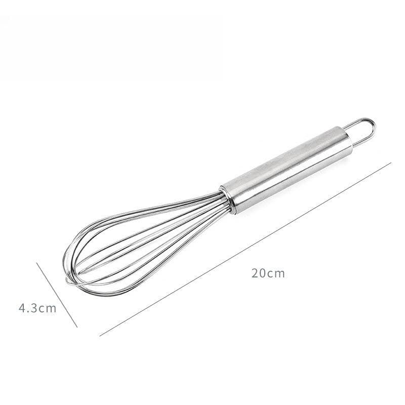 Stainless Steel Egg Beater, Small Kitchen Tool For Whisking Egg Liquid And Whipping Cream, For Cake Making S silver