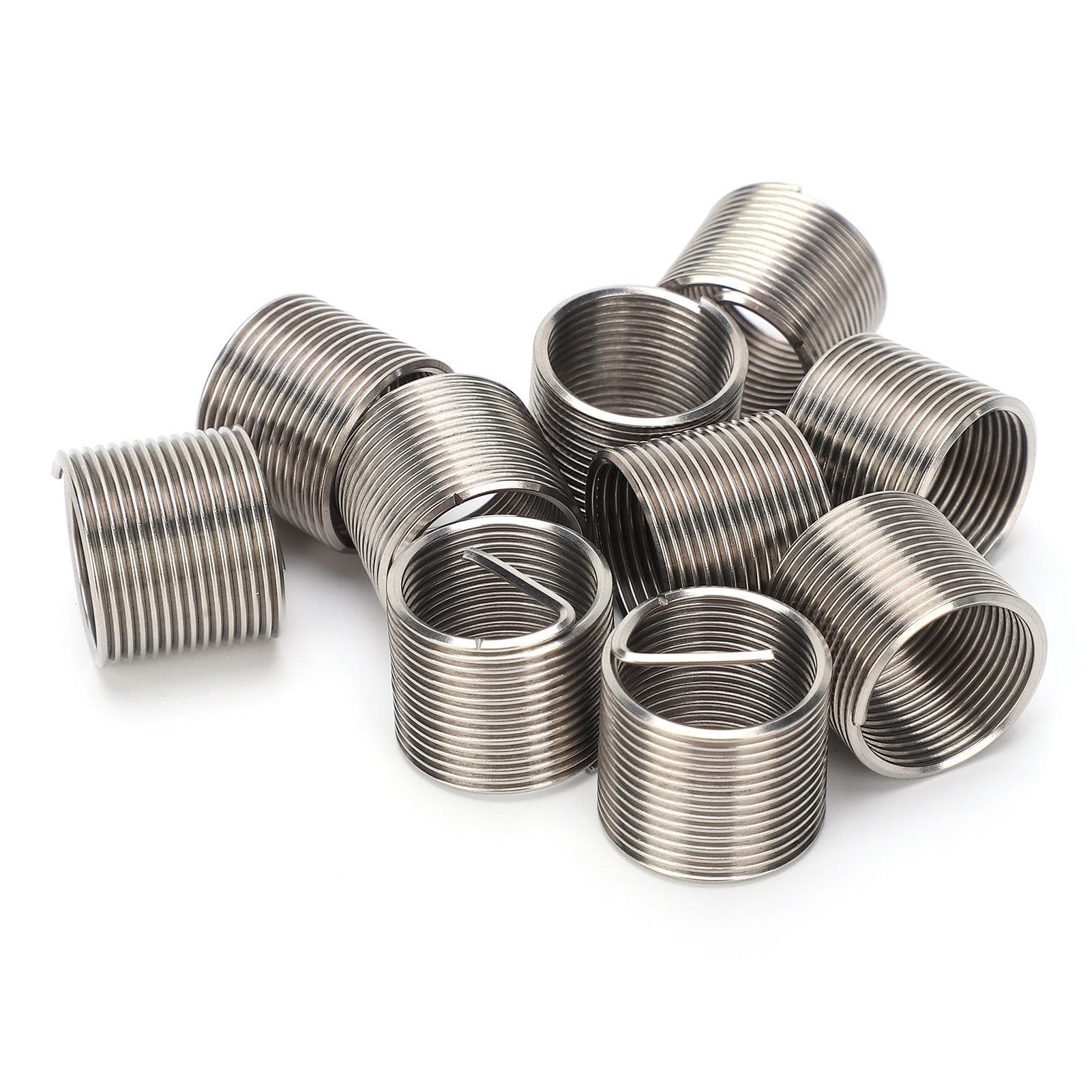 10Pcs Wire Thread Insert Repair Reducer Nut Set Threaded Conversion Fastener M18x1.5x1.5D